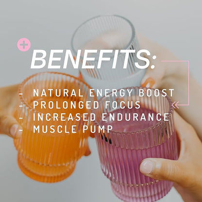 PWDRS Pre-Workout Powder, All Natural Pre Workout for Energy, Pump, Endurance & Strength, with