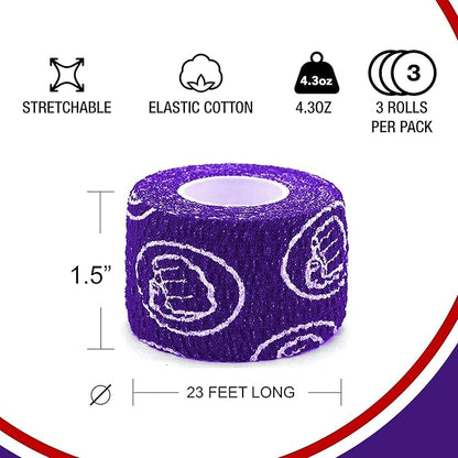 WOD Nation Flexible Hook-Grip Athletic Tape – Easy-Tear, Sweat-Proof Thumb & Finger Strips for