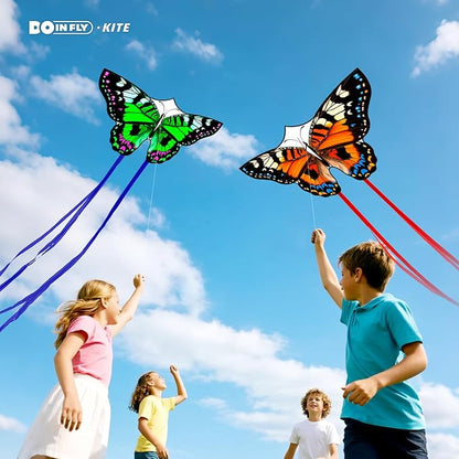 Butterflys for Kids, Beautiful Kite Easy to Fly for Beginners with 328 ft Line & Line Winder