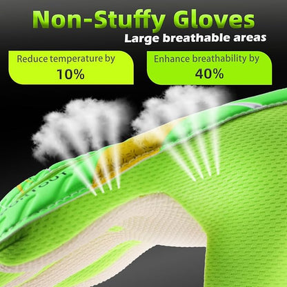 Sportout Kids Goalkeeper Gloves, Soccer Gloves with Double Wrist Protection and Non-Slip Wear