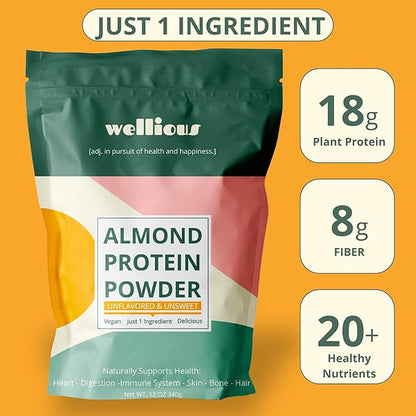 Unflavored & Unsweetened Protein Powder | Vegan - Plant Based Protein Powder Dairy Free for Gut