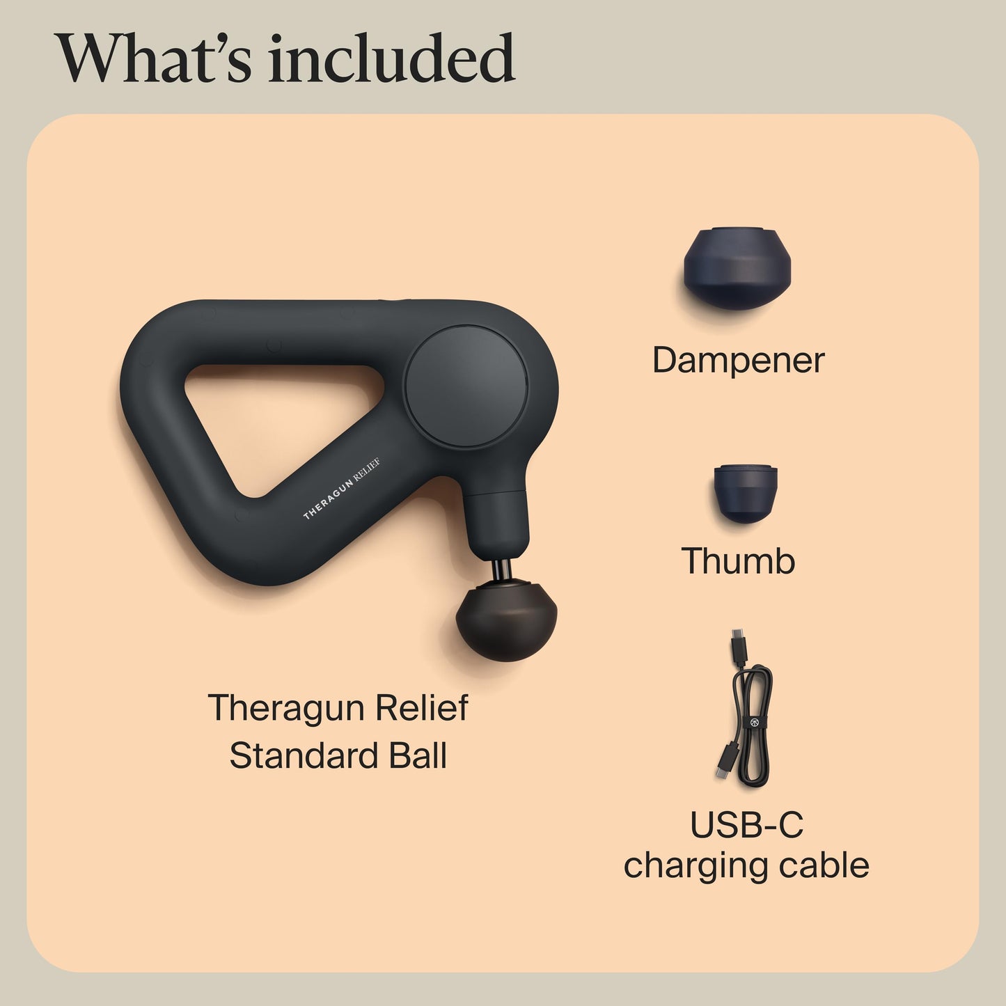 TheraGun Therabody Relief Massage Gun | for Daily Comfort | 3-Speed | Black
