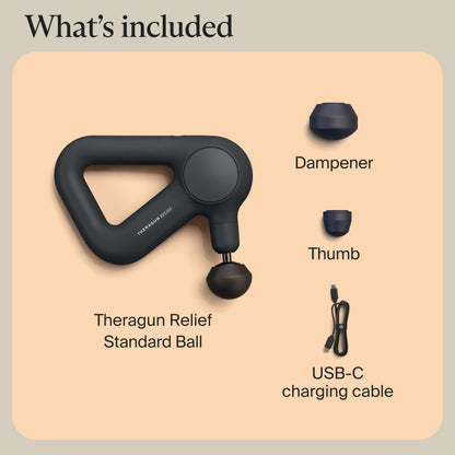 TheraGun Therabody Relief Massage Gun | for Daily Comfort | 3-Speed | Black