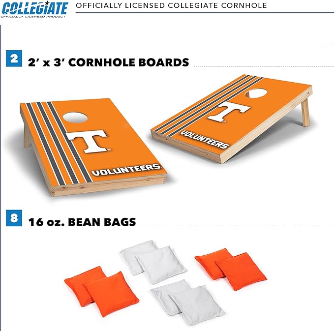 2' x 3' Solid Wood Cornhole Set with Direct Print HD Team Graphics – Great Gift for Any NCAA Fan!
