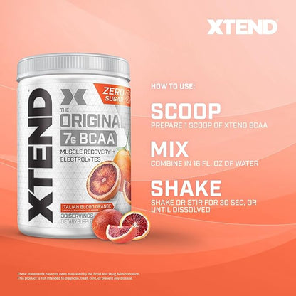 Xtend XTEND Original BCAA Powder 7g BCAA and 2.5g L-Glutamine, Sugar Free Post Workout Muscle