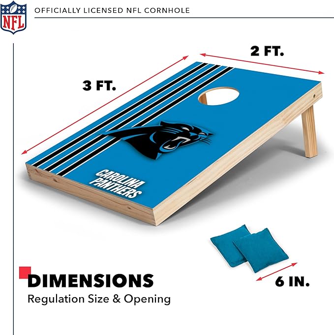 NFL 2' x 3' Solid Wood Cornhole Set with Direct Print HD Team Graphics – Great Gift for Any
