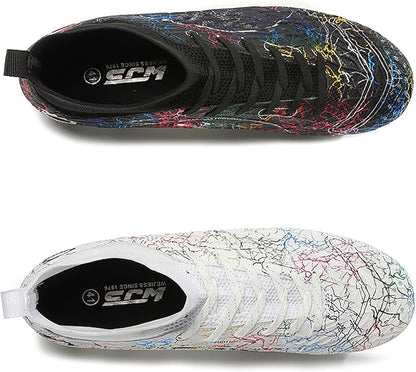 Men's Soccer Shoes High-Top Soccer Cleats Outdoor Breathable Athletic Professional Spikes Youth