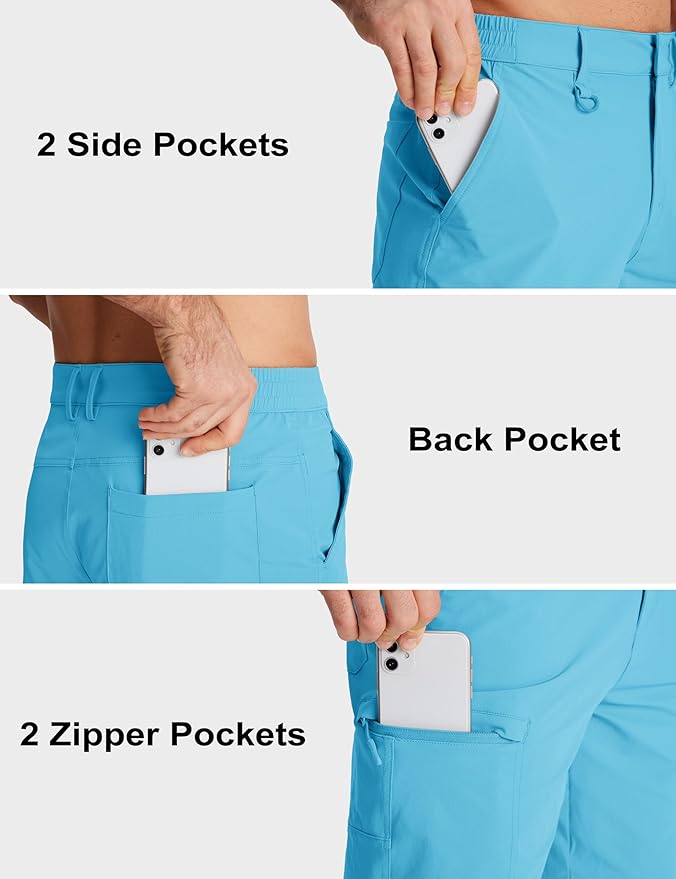 MAGCOMSEN Men's Hiking Cargo Shorts Quick Dry Lightweight 9" Golf Shorts Summer Casual Work Outdoor