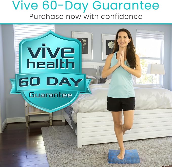 Vive Balance Pad - Foam Large Yoga Mat Trainer for Physical Therapy, Stability Workout, Knee and