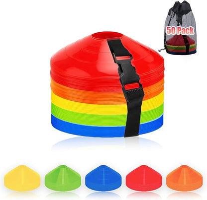 Ashsajkd(Set of 25/50/100 - Agility Soccer Cones with Carry Bag and for ï¼?Football Cones for