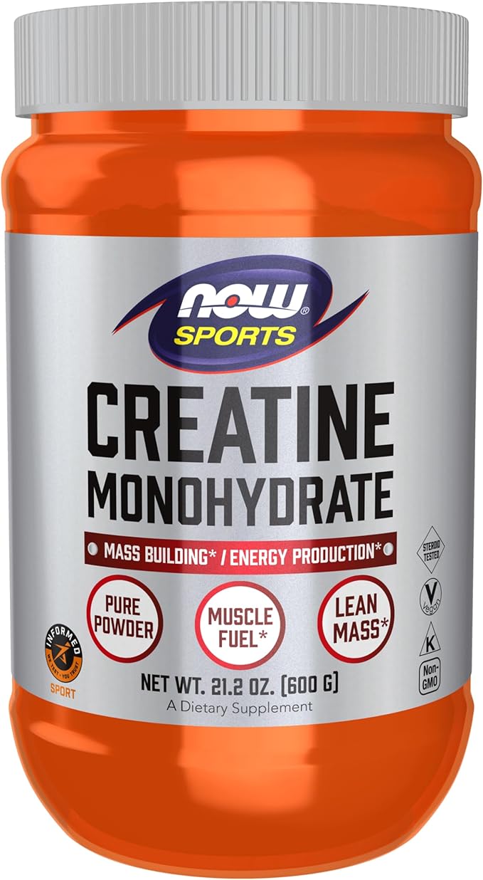 NOW Foods Sports Nutrition, Creatine Monohydrate Powder, Mass Building*/Energy Production*