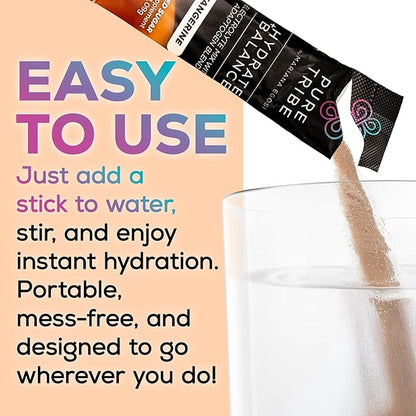 Electrolytes Powder Packets - Sugar Free Hydration Powder Drink Mix Loaded with 6 B Vitamins &