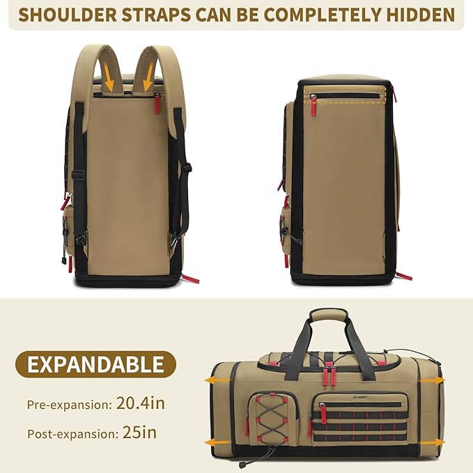 Bosstin Gym Bag for Men & Women,45L Travel Duffle Sports Duffel Bag Gym Weekender Overnight