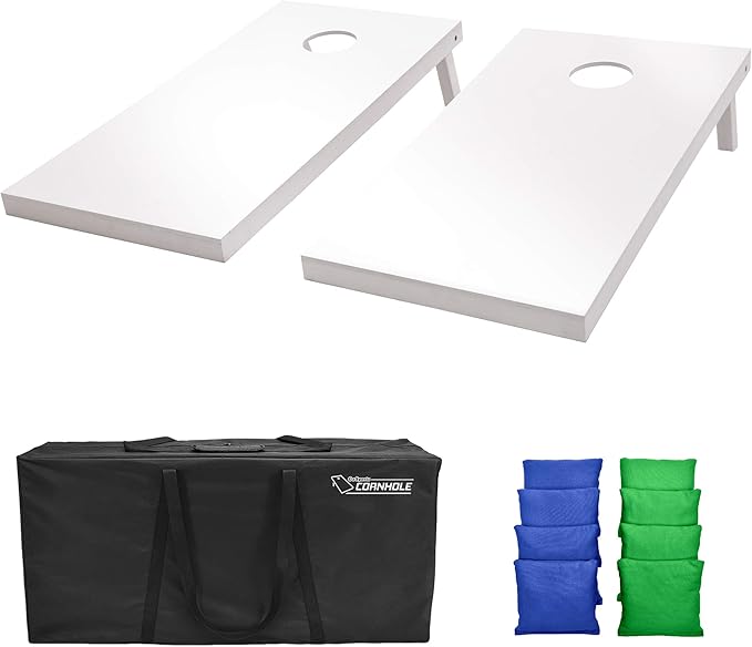 GoSports 4 ft x 2 ft Regulation Size Wooden Cornhole Boards Set - Includes Carrying Case and Over