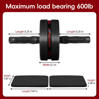 Ab Roller Wheel for Abs Workout - Abdominal Exercise Equipment with 2 Knee Pads for Home Gym, Core