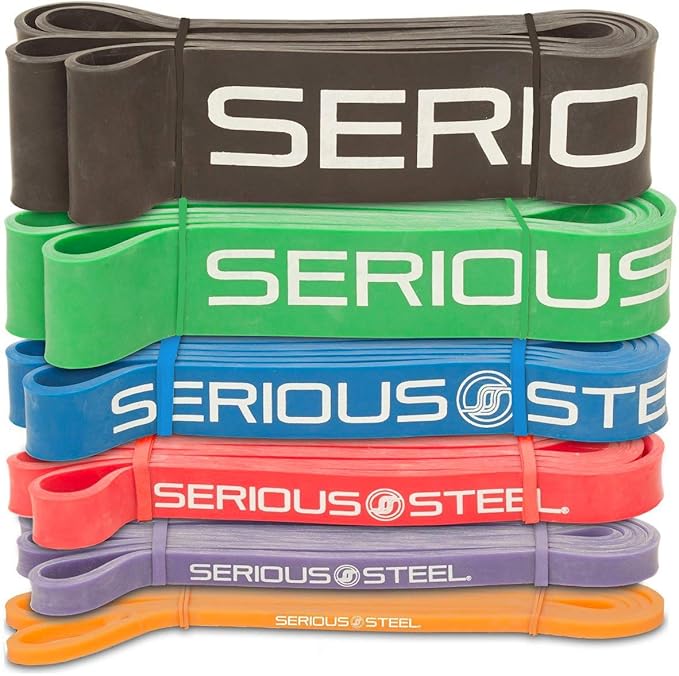 Serious Steel 41" Assisted Pull-up Band, Heavy Duty Resistance Band Sets, Stretching, Powerlifting