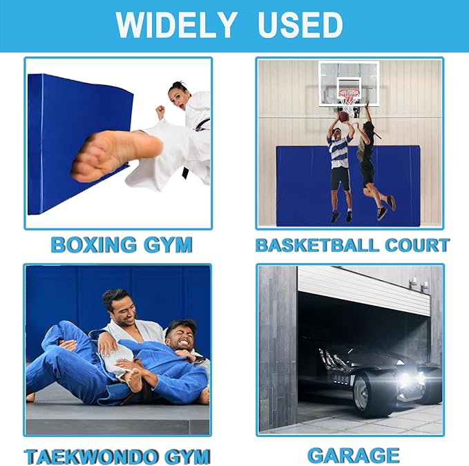 Basketball Wall Panels, 2" Thick Wall Pads for Gym, Gym Wall Padding with Waterproof Leather, Anti