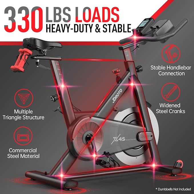 JOROTO X2|X2PRO Exercise Bike, X4S Bluetooth Stationary Indoor Cycling Bike with Readable 100