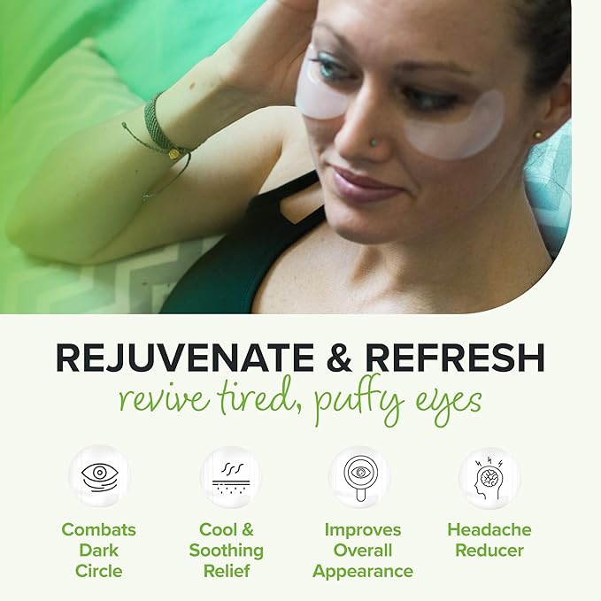 ToGoSpa Green Tea EYES, Dark Circle Warrior | Premium Clean Anti-Aging Gel Pads with Collagen