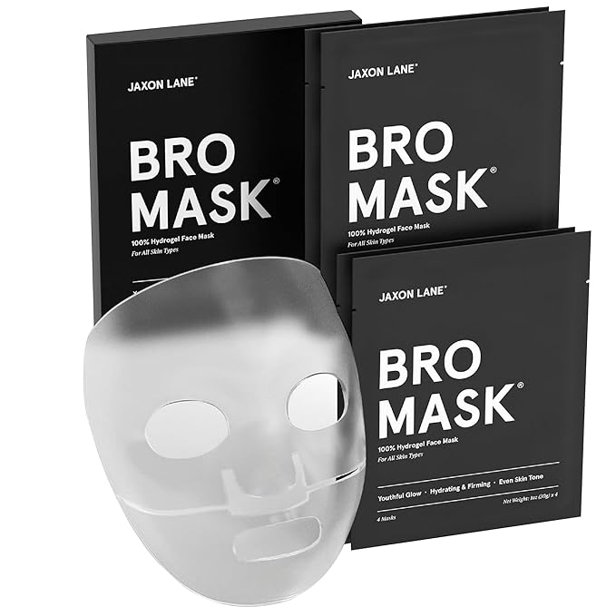 BRO MASK Korean Face Mask for Men: Premium Mens Face Mask Skin Care & Facial Anti Aging Sheet Masks