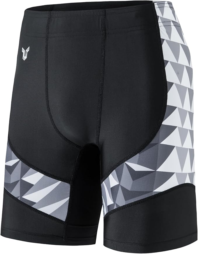 HUGE SPORTS Men's Rash Guard Swim Shorts Compression Swimming Jammer Cool Dry Active Swimsuit