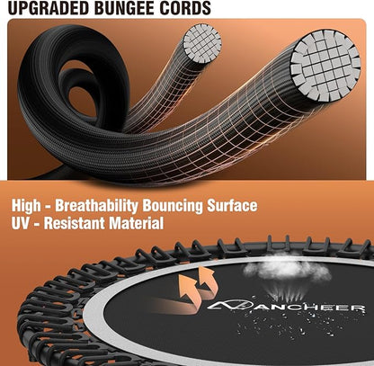 Bungee Rebounder Trampoline,ANCHEER 40" Foldable Fitness Trampoline with 4-Level Adjustable