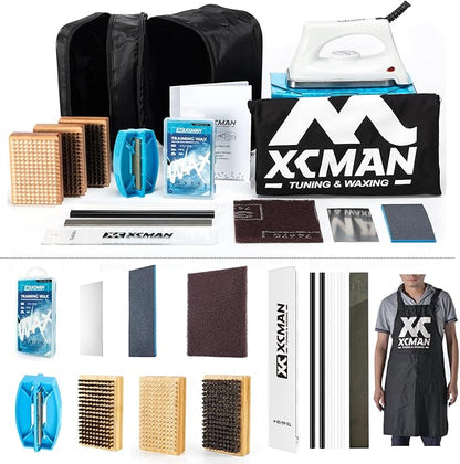 XCMAN Complete Ski Snowboard Tuning and Waxing Kit with Waxing Iron,Universal Wax,Edge