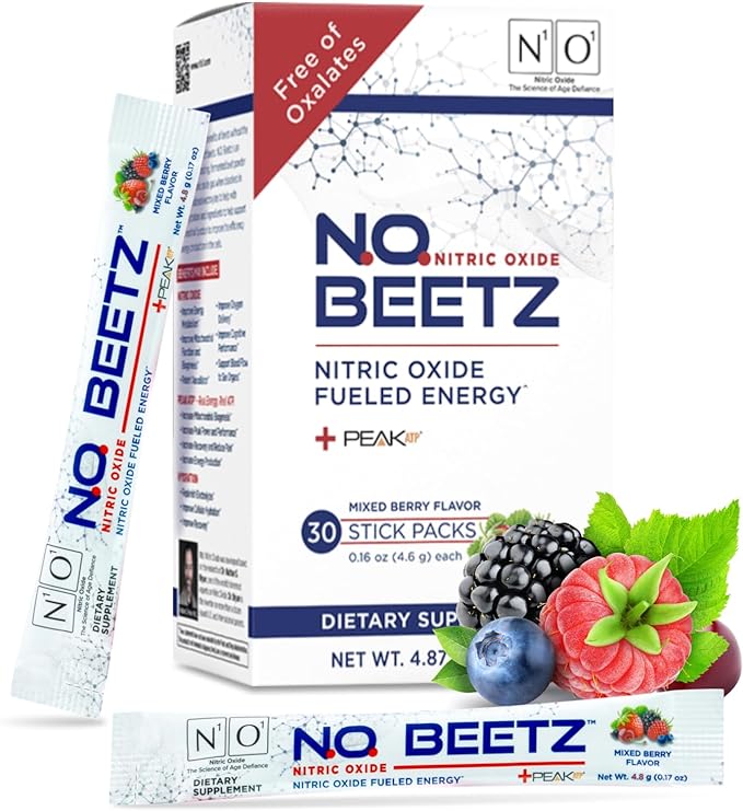 N.O. Beetz Nitric Oxide Supplement for Pre-Workout & Endurance | Beetroot, Peak ATP & Electrolytes