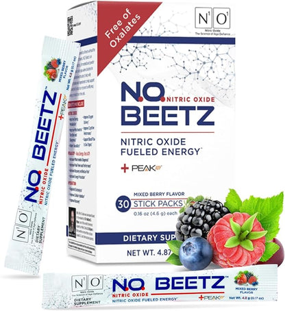 N.O. Beetz Nitric Oxide Supplement for Pre-Workout & Endurance | Beetroot, Peak ATP & Electrolytes