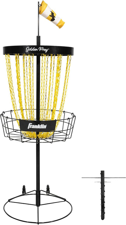 Franklin Sports Disc Golf Baskets - Portable Disc Golf Target with Chains Included - Disc Golf