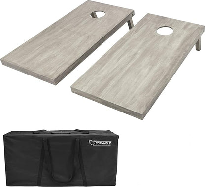 GoSports 4 ft x 2 ft Regulation Size Wooden Cornhole Boards Set - Includes Carrying Case and Bean