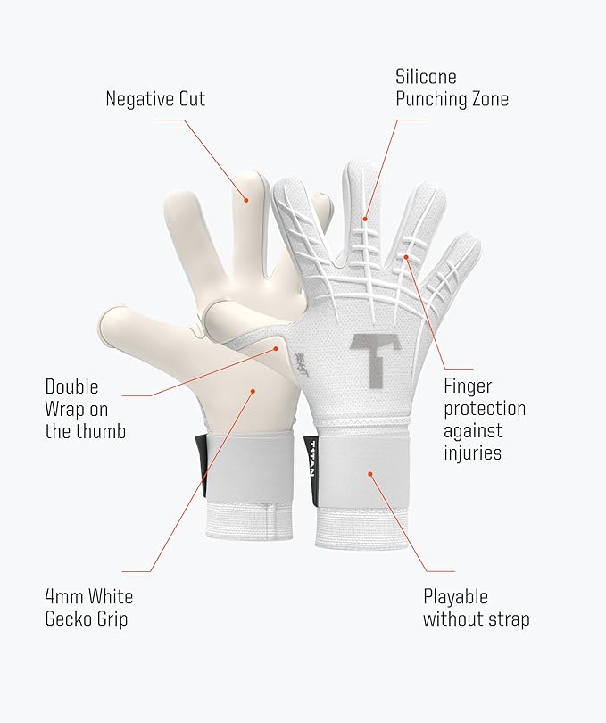 T1TAN Beast Goalkeeper Gloves - with Finger Protection - Soccer Goalie Gloves Adult - Professional