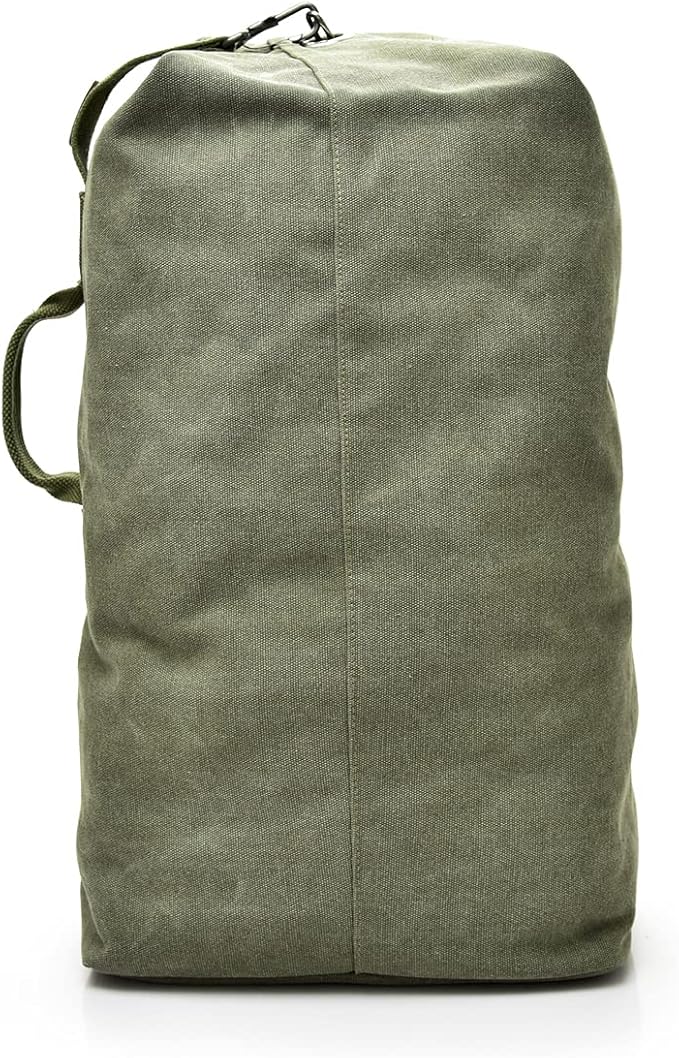 Large Capacity Travel Climbing Bag Tactical Military Duffel Bag Top Load Double Strap Canvas