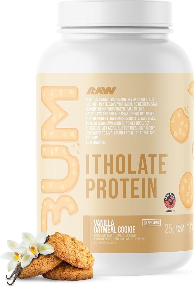 RAW Whey Isolate Protein Powder, Vanilla Oatmeal Cookie (CBUM Itholate Protein) - 100% Grass-Fed