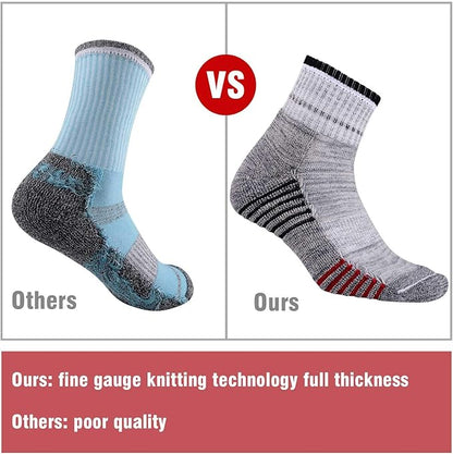 FEIDEER Men's Hiking Walking Socks, Multi-Pack Wicking Cushioned Outdoor Recreation Hiking Socks