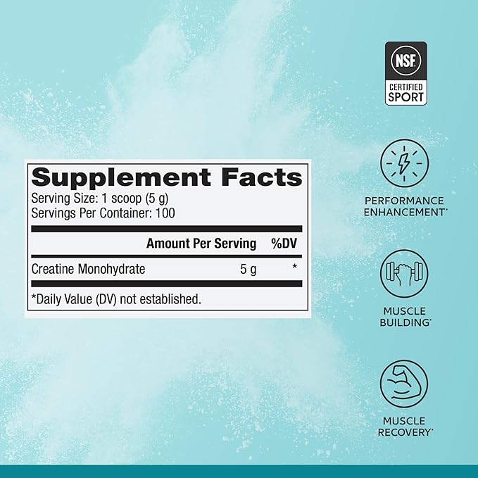 Dr. Mercola Pure Power Creatine Monohydrate - Supports Strength & Performance - Unflavored - NSF