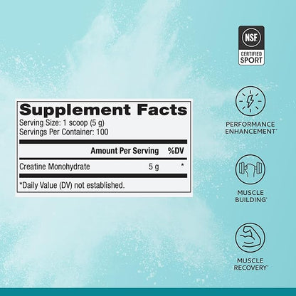 Dr. Mercola Pure Power Creatine Monohydrate - Supports Strength & Performance - Unflavored - NSF