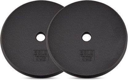 Yes4All Standard 1" Cast Iron Weight Plate - Ideal for Strength Training - Multiple Weight: 5LB to