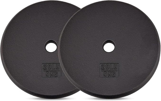 Yes4All Standard 1" Cast Iron Weight Plate - Ideal for Strength Training - Multiple Weight: 5LB to