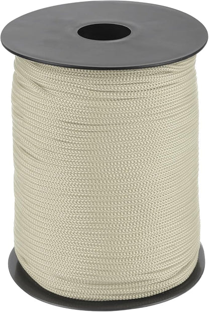 MECCANIXITY 1/8 Inch Polypropylene Rope Braided Ropes, 328ft Nylon Rope Hollow Utility Cord for