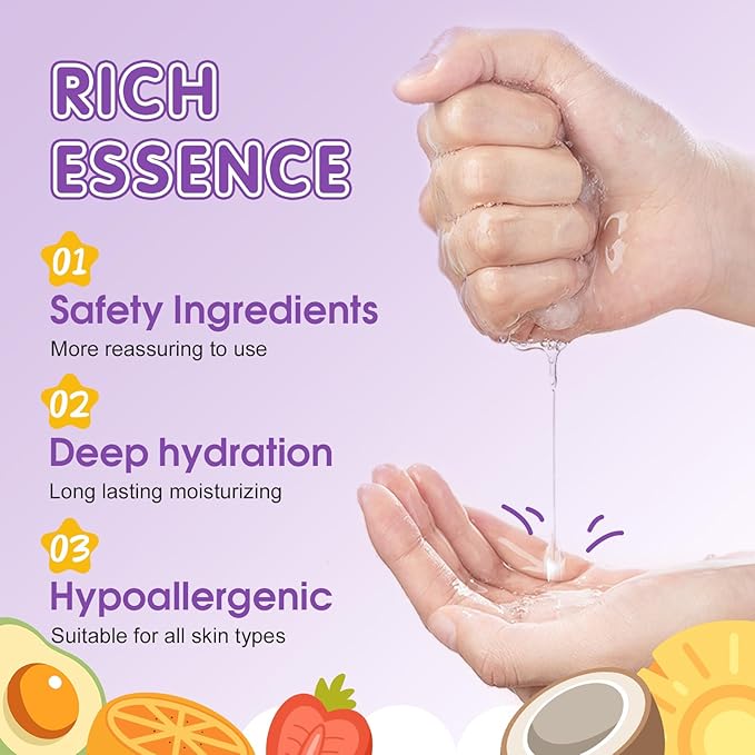 70 Pack Collagen Hydrating Face Masks Skincare for Women, Cute Fruit Face Mask Skin Care for Kids