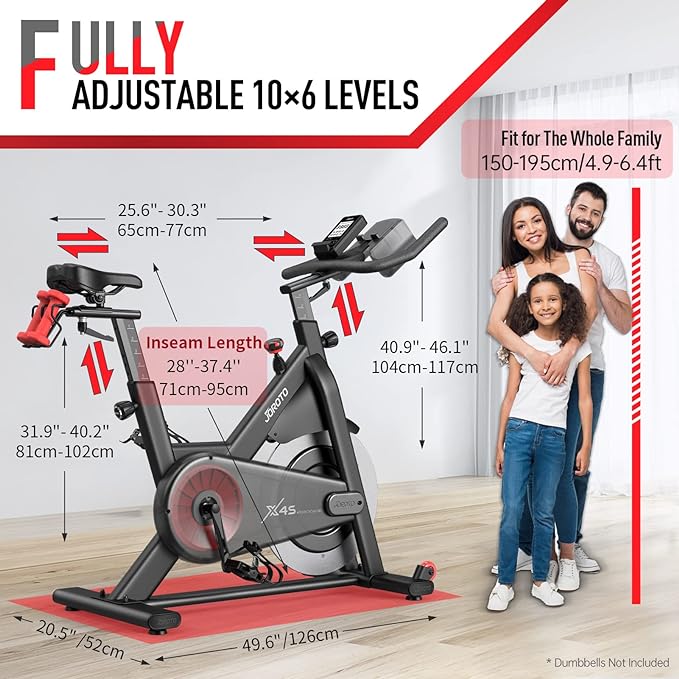 JOROTO X2|X2PRO Exercise Bike, X4S Bluetooth Stationary Indoor Cycling Bike with Readable 100
