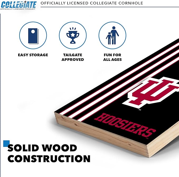2' x 3' Solid Wood Cornhole Set with Direct Print HD Team Graphics – Great Gift for Any NCAA Fan!