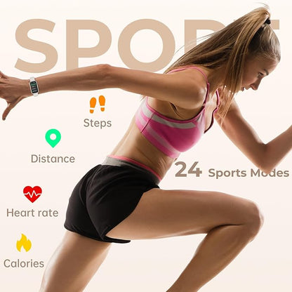 Health Fitness Tracker Smart Watch with 24/7 Heart Rate, Blood Oxygen, Sleep Tracker, Pedometer, 3