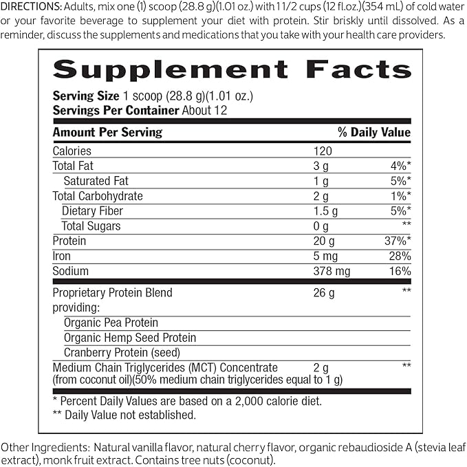 Biochem Vegan Protein Powder ??20g Plant-Based Protein for Muscle Support ??Organic Pea, Hemp &