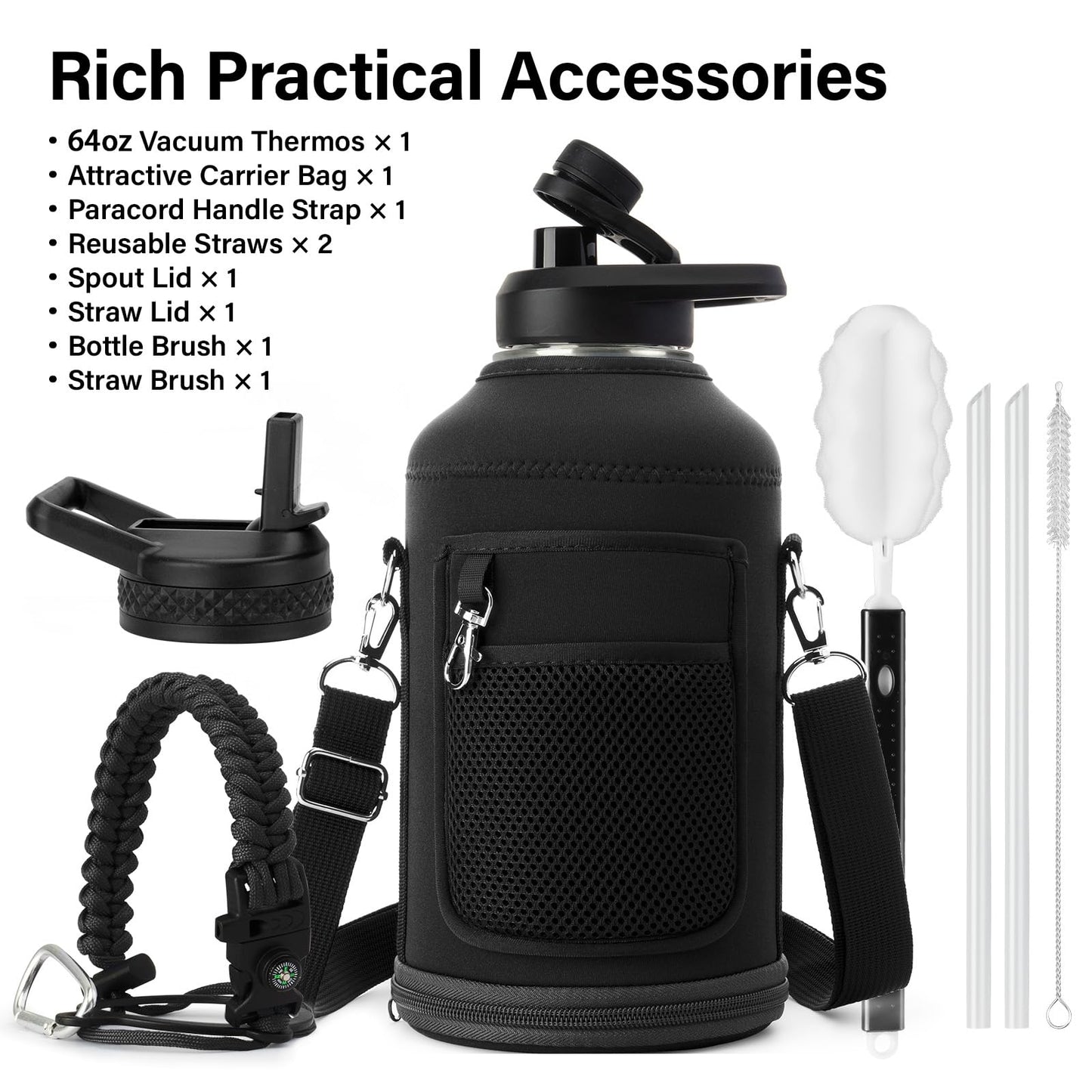 DYSANKY Insulated Water Bottle | Thickened Stainless Steel Vacuum Metal | Portable Sports Half