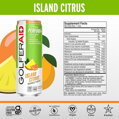 GOLFERAID Performance Blend, Up Your Golf Game, No Caffeine, Glucosamine, Turmeric, MSM, CoQ10
