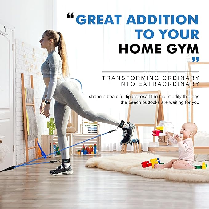 HPYGN Resistance Bands, Exercise Bands with Handles, Fitness Bands, Workout Bands with Door Anchor