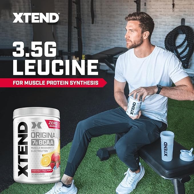 Original BCAA Powder 7g BCAA and 2.5g L-Glutamine, Sugar Free Post Workout Muscle Recovery Drink