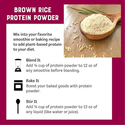 Judee's Brown Rice Protein Powder, (80% Protein) 3 lb - Non-GMO & Sprouted - Keto-Friendly, Dairy